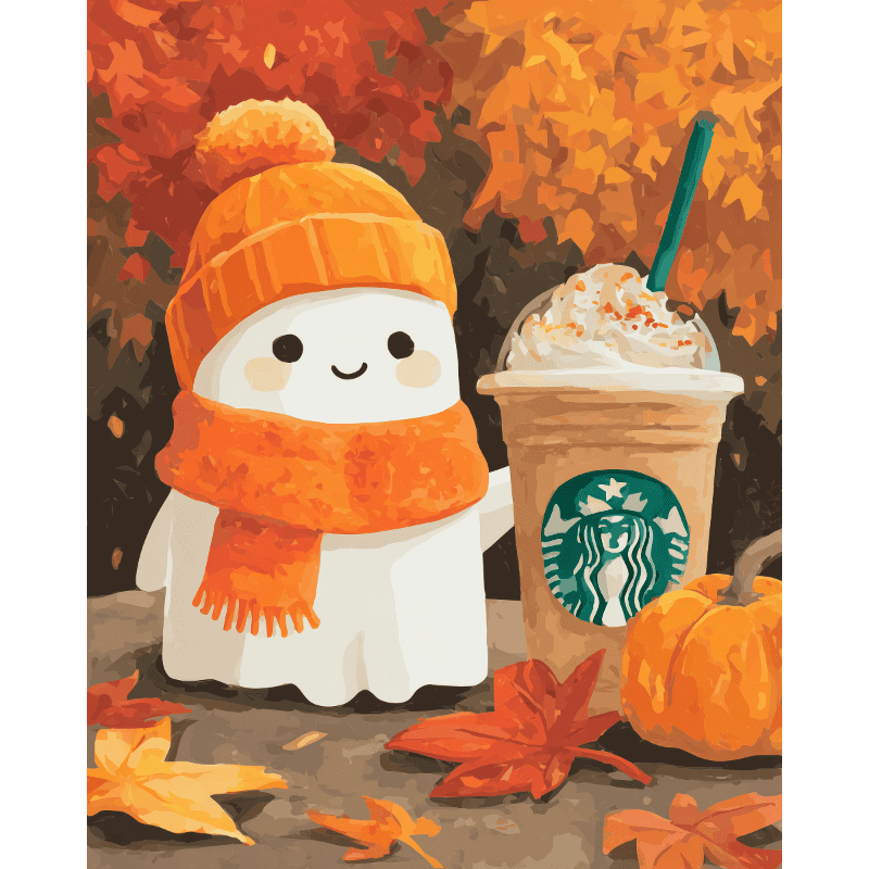 Pumpkin spice spook - Diamond Painting