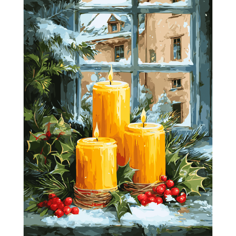Adventskaarsen - Diamond Painting