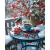Een besneeuwd terras - Diamond Painting