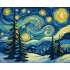 De sterrijke kerstnacht - Diamond Painting