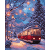 Besneeuwde tram - Diamond Painting