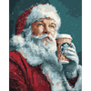 Kerstman met latte - Diamond Painting