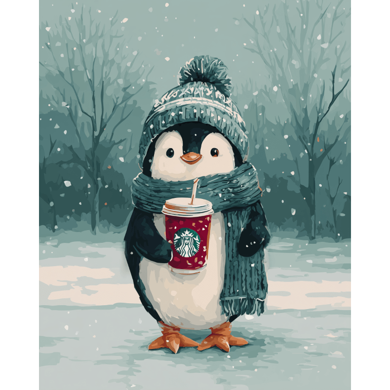 Warme winterdrank - Diamond Painting