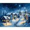 Vredig winterdorp - Diamond Painting