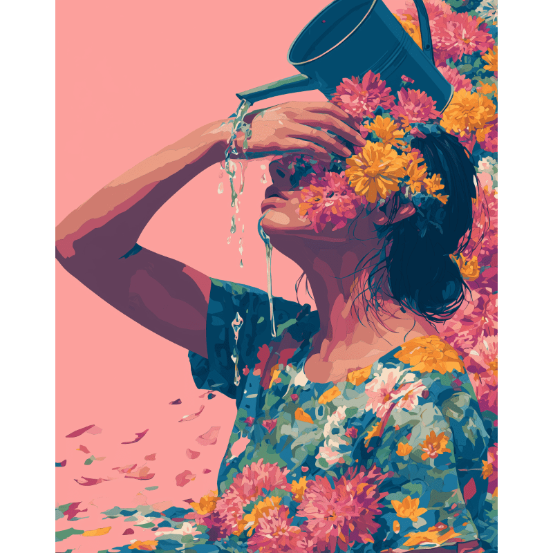 Bloei van binnen - Diamond Painting