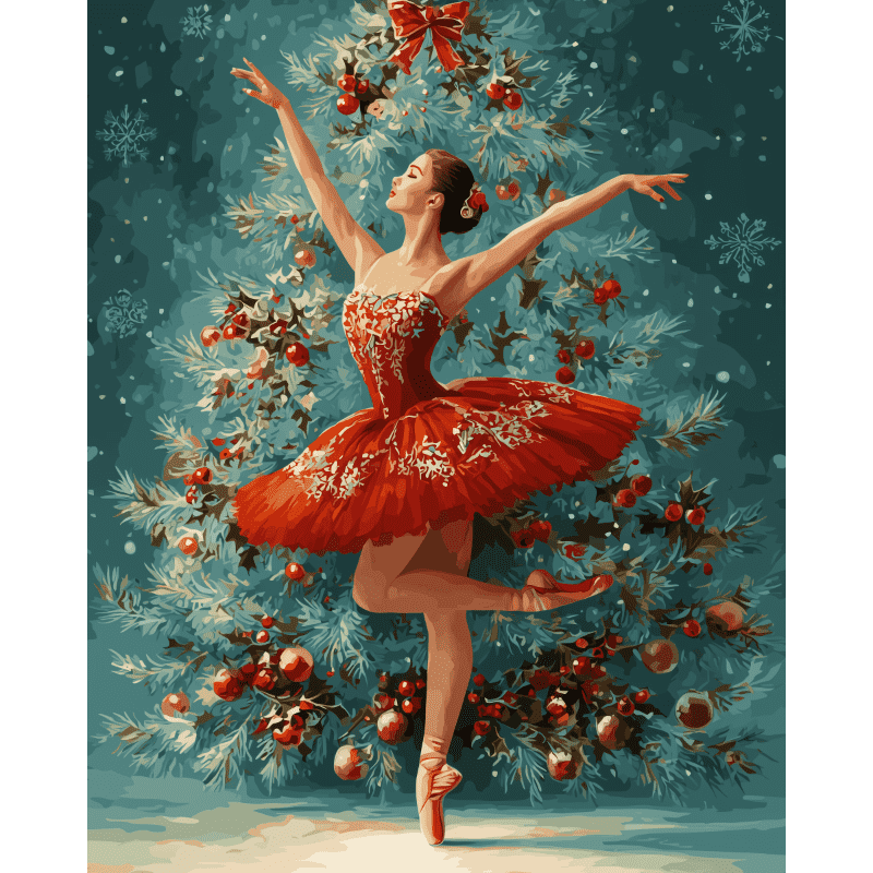 Feestelijke ballerina - Diamond Painting