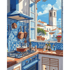 Blauwe keuken - Diamond Painting