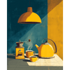 Geometrie van geel - Diamond Painting