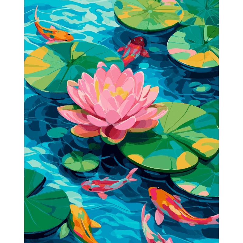Een lotus in bloei - Diamond Painting