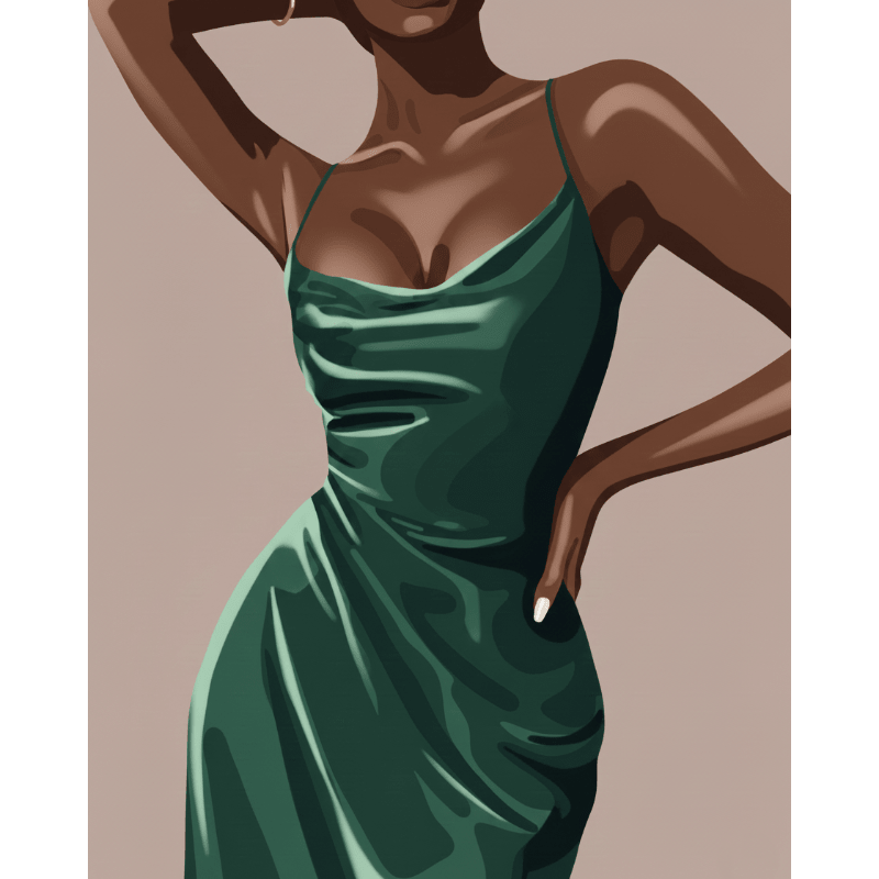 Elegante dame - Diamond Painting