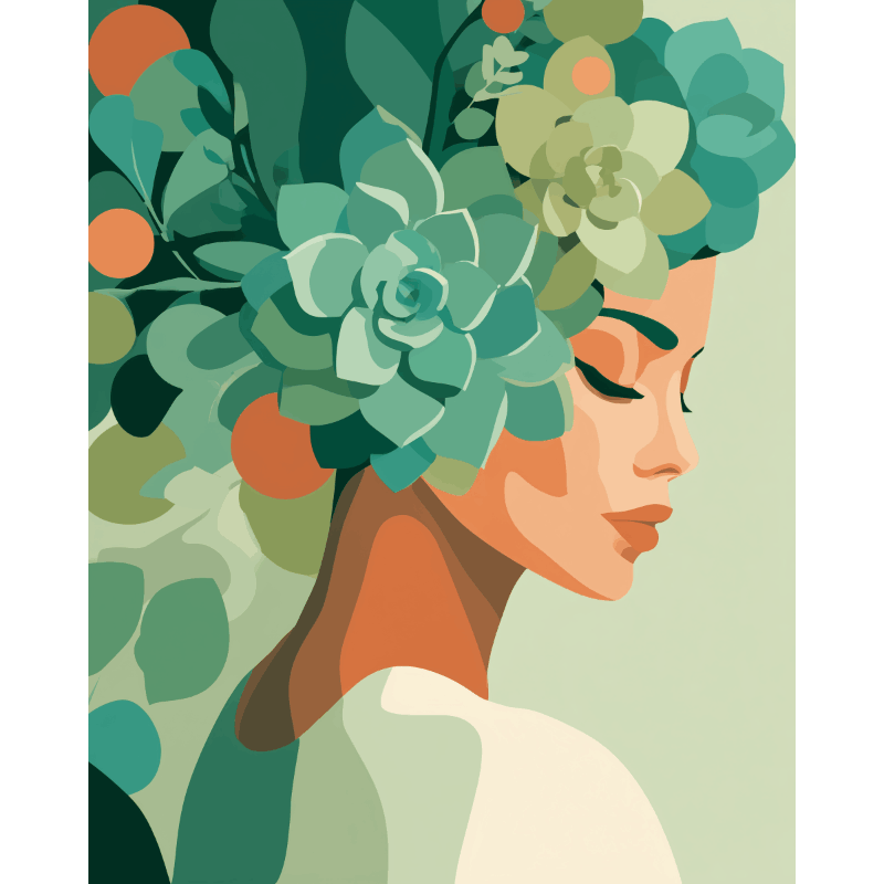 Plant dame - Diamond Painting