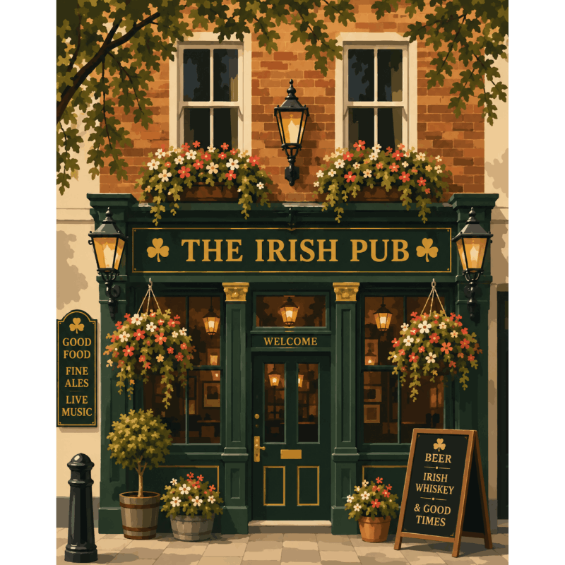 De ierse pub - Diamond Painting