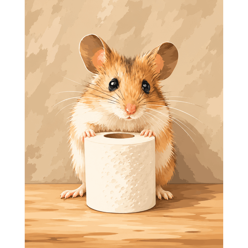 Hamster in dienst - Diamond Painting