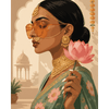 Lotus & goud - Diamond Painting