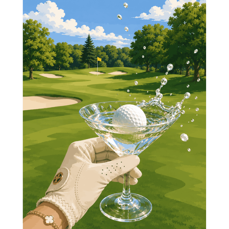Golf & martini - Diamond Painting
