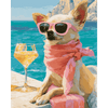 Chihuahua op vakantie - Diamond Painting