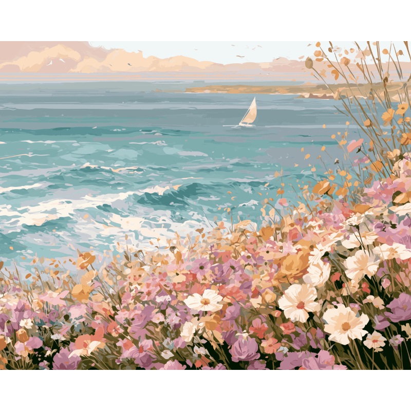 Dromerige kust - Diamond Painting