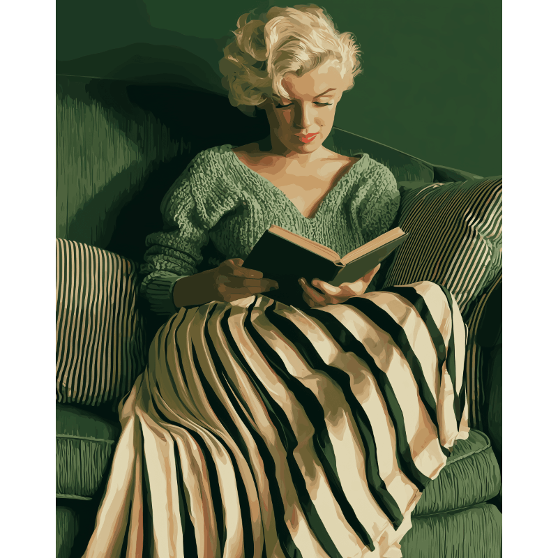 Lezende Marilyn - Diamond Painting
