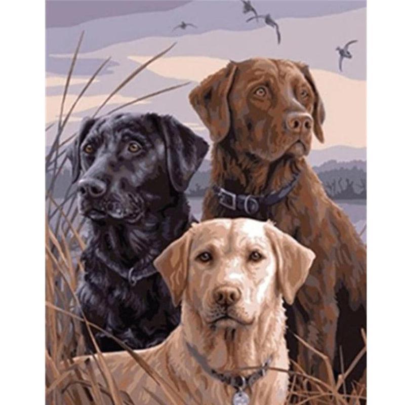 3 Labradors - Diamond Painting