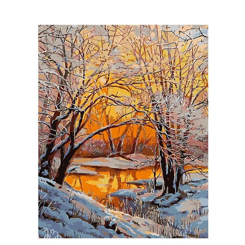 Winter Landschap - Diamond Painting