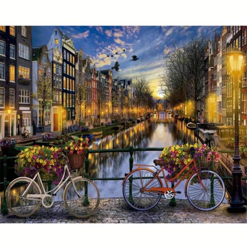 Amsterdams Kanaal - Diamond Painting