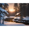 Zonsopgang in de winter - Diamond Painting