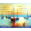 Schepen bij zonsondergang - Diamond Painting