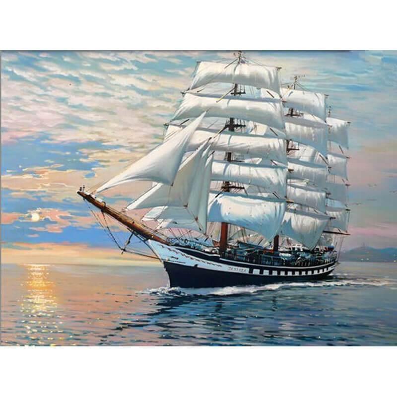 Groot Zeilschip - Diamond Painting