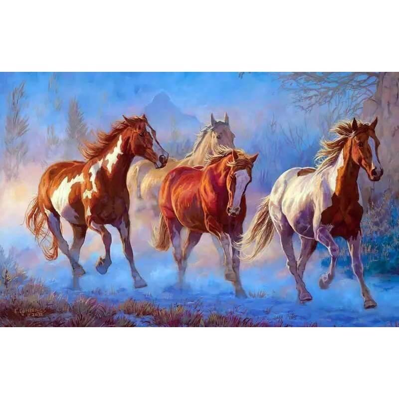 Paarden in vrijheid - Diamond Painting
