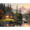 Hut van hout - Diamond Painting