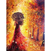 Vrouw in herfst - Diamond Painting