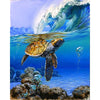 Schildpad in water - Diamond Painting