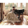 Vrouw achter een piano - Diamond Painting