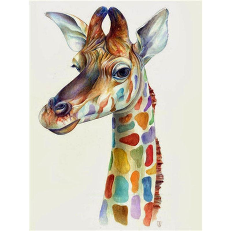 Kleurrijke giraf - Diamond Painting