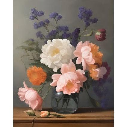Verse bloemen in vaas - Diamond Painting