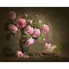 Roze rozen vallen uit - Diamond Painting