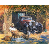 Slapende man voor Oldtimer - Diamond Painting