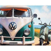Bus en scooter - Diamond Painting