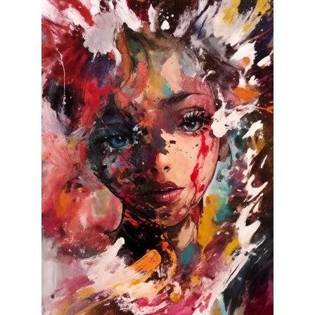 Mooie kleurrijke vrouw - Diamond Painting