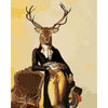 Mens met hertenkop - Diamond Painting