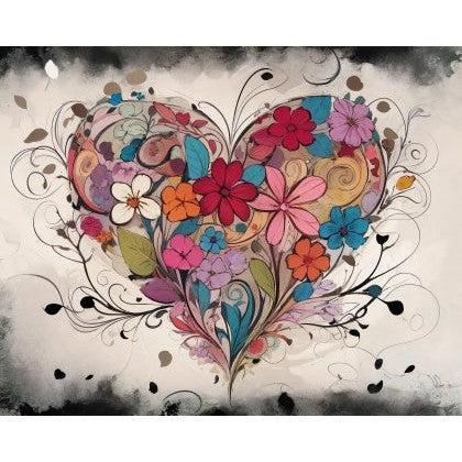 Abstract hart - Diamond Painting