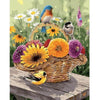 Bloemenmand met vogels - Diamond Painting