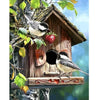 Vogel met aardbei - Diamond Painting