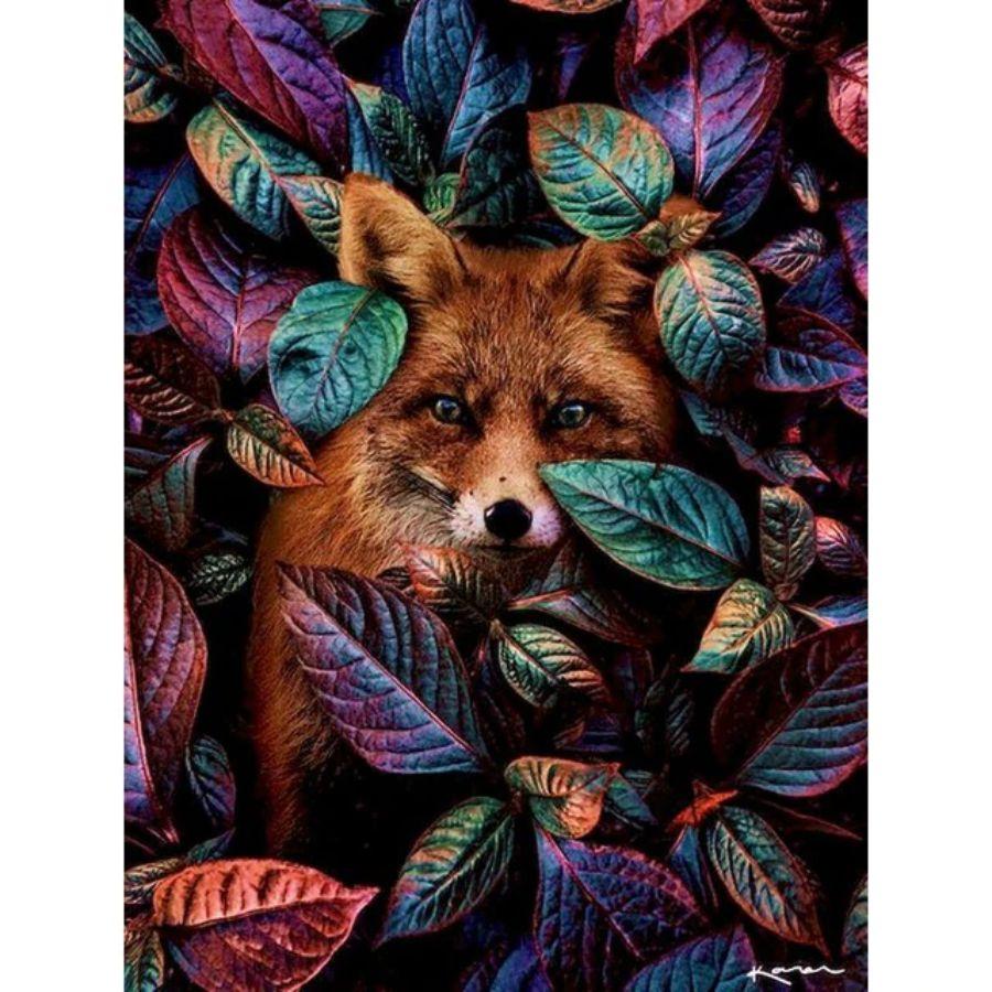 Vos tussen bladeren - Diamond Painting