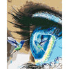 Oog met colibri - Diamond Painting