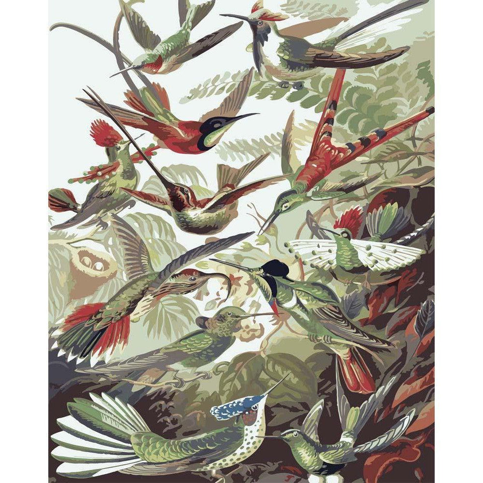 Trochilidae Kolibris - Ernst Haeckel - Diamond Painting