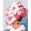 Bloemenhaar roze - Diamond Painting