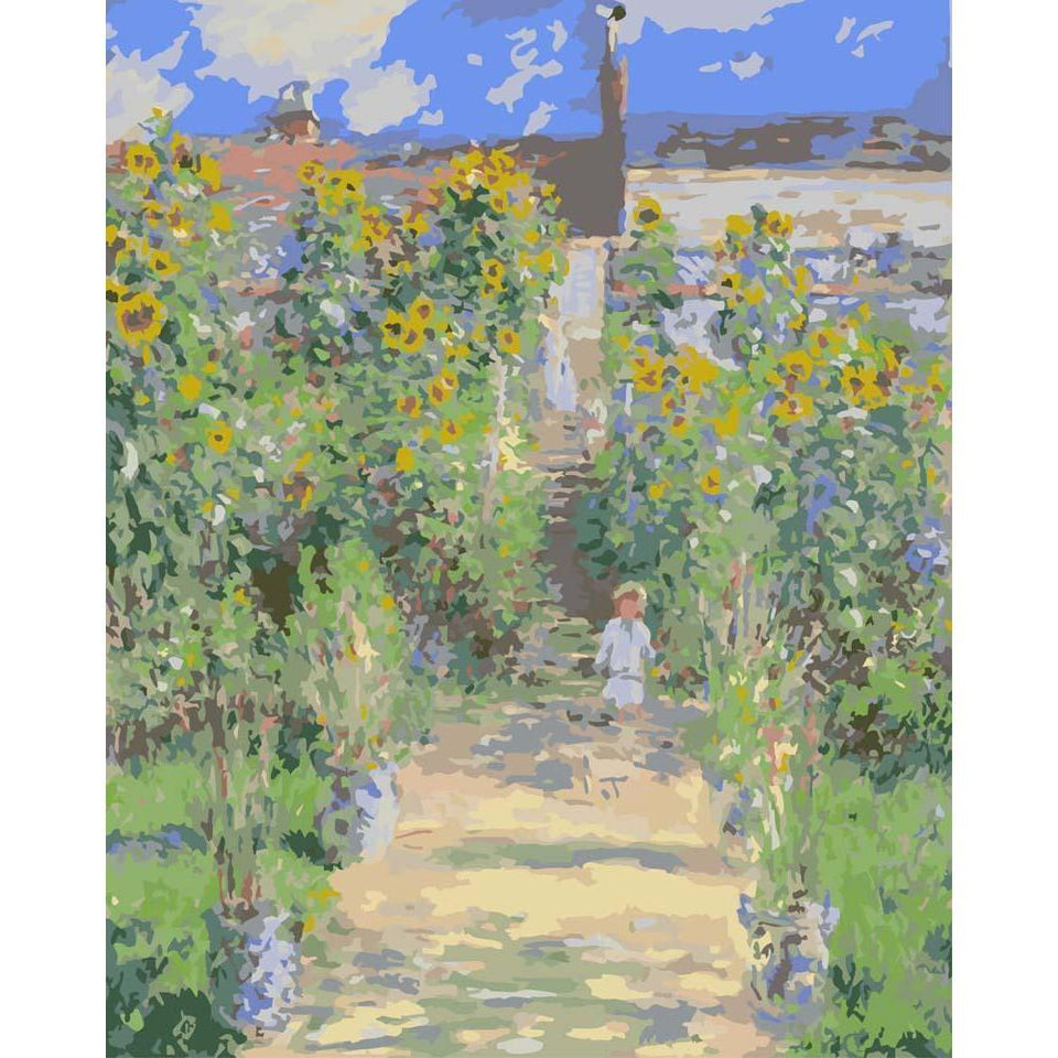 De Tuin van Monet in Vétheuil - Claude Monet - Diamond Painting
