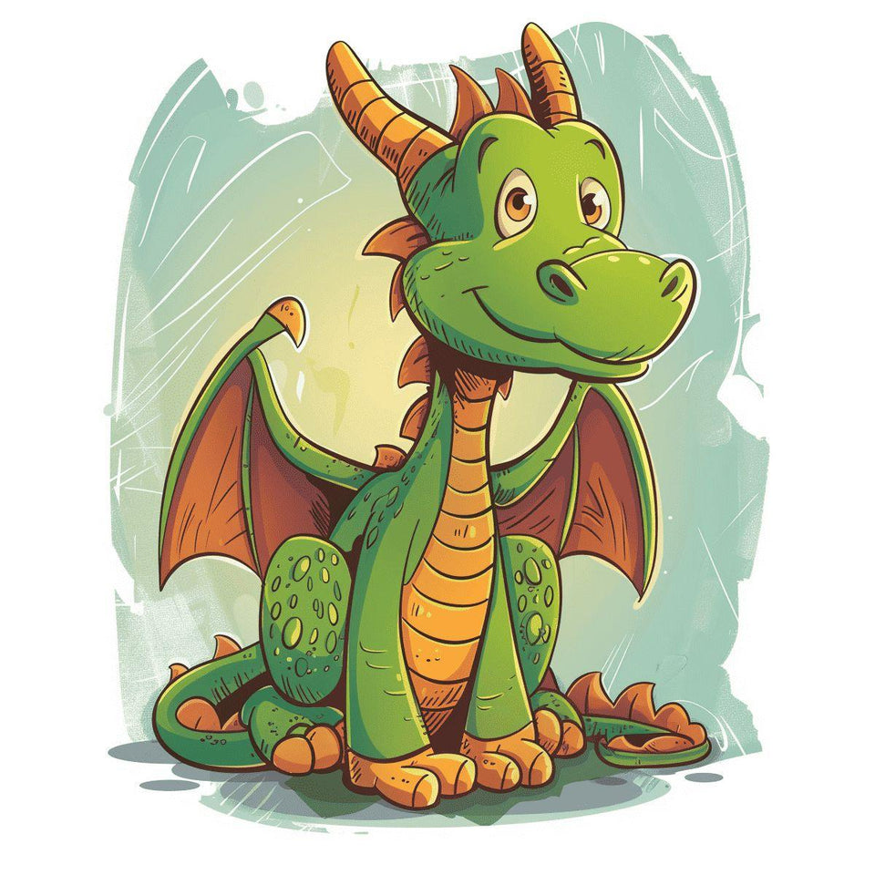 Groene Draak - Diamond Painting
