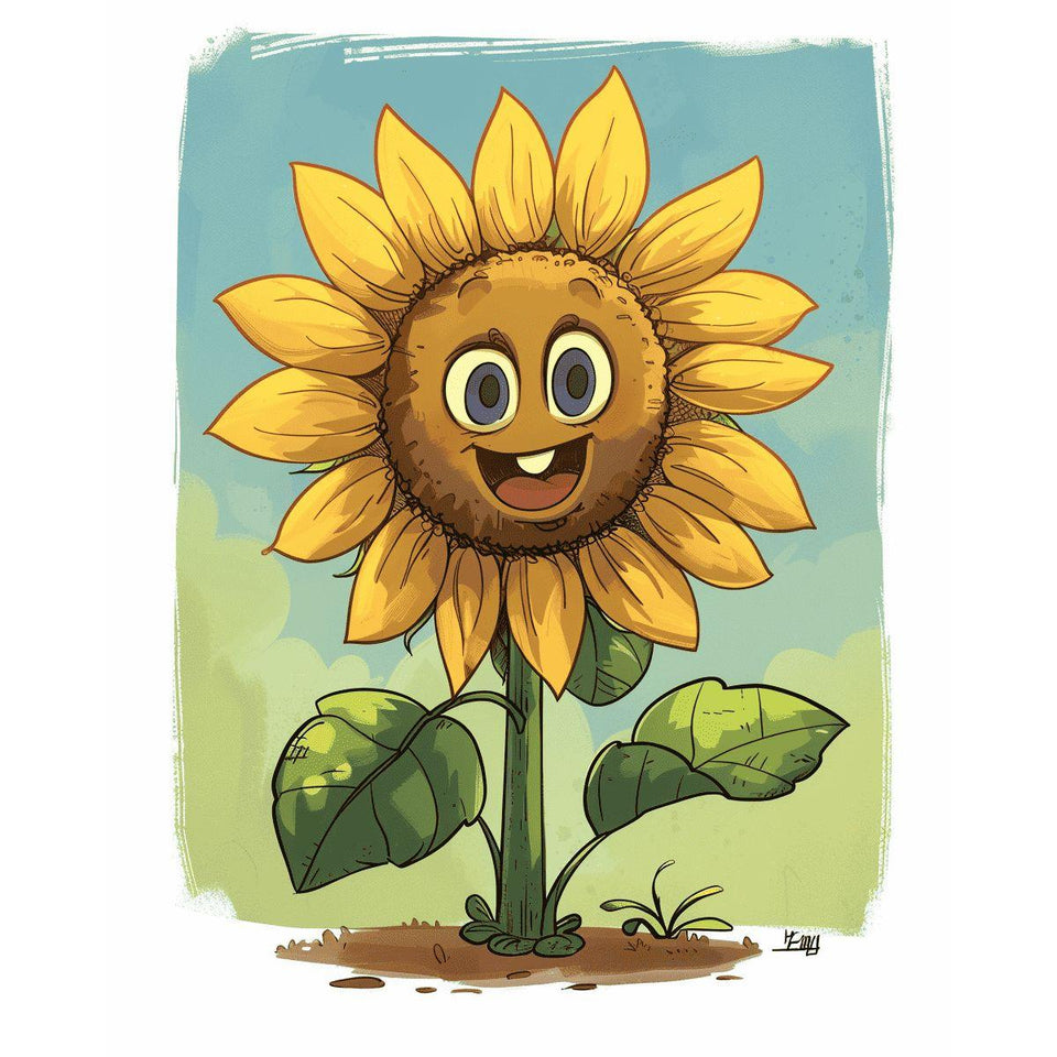 Blije Zonnebloem - Diamond Painting